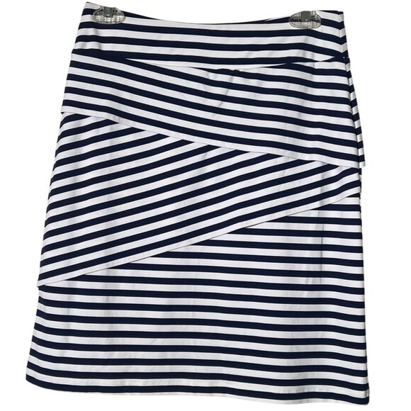 J.Mclaughlin Nicola Skirt in Bangle Stripe Nautical Catalina Cloth XSmall - Picture 1 of 12